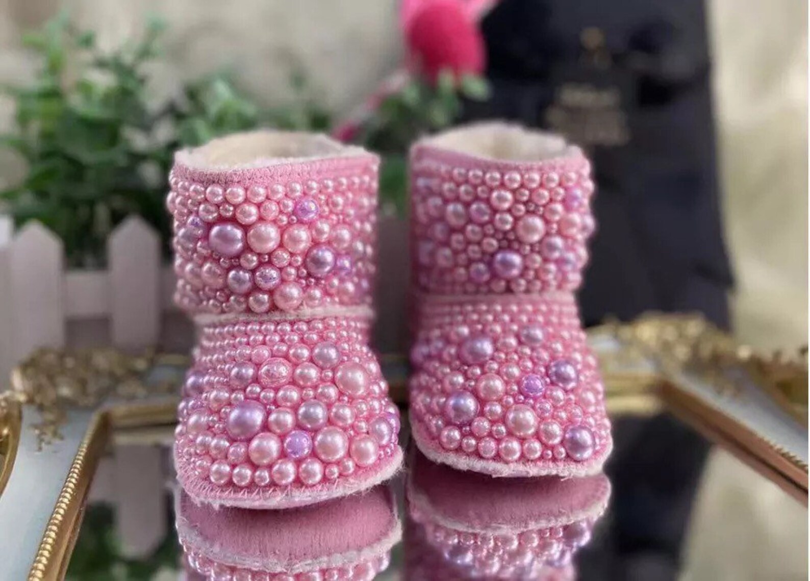 Newborn Baby Girl Bling Rhinestone Shoes - Crib Shoes- Baby Snow Boots ...