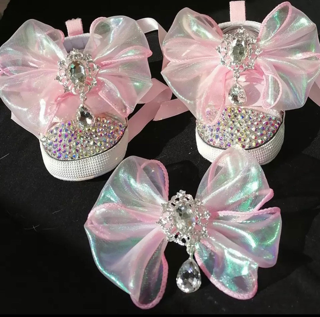 Newborn Baby Girl Bling Rhinestone Shoes Customized Shoes Baby Shower