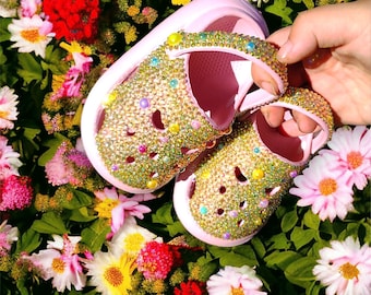 Custom Rhinestone Croc Slides - Blinged Baby & Toddler Shoes