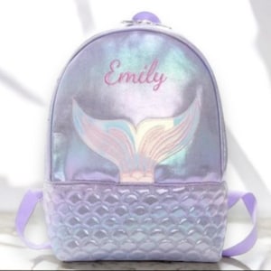 Sac à dos personnalisé pour enfants/tout-petits - cartable - sac personnalisé - sac pour enfants - sac sirène - cartable pour fille