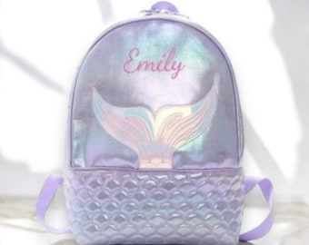 Personalized Mermaid Toddler Backpack – Kids Travel Schoolbag