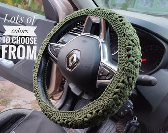 Car accessories for women steering wheel cover boho Jeep wrangler Best friend gift Made in Ukraine sellers