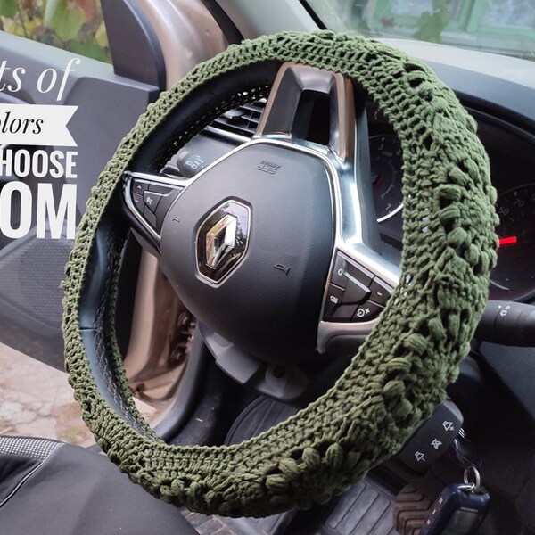 Car accessories for women steering wheel cover boho Jeep wrangler Best friend gift Made in Ukraine sellers