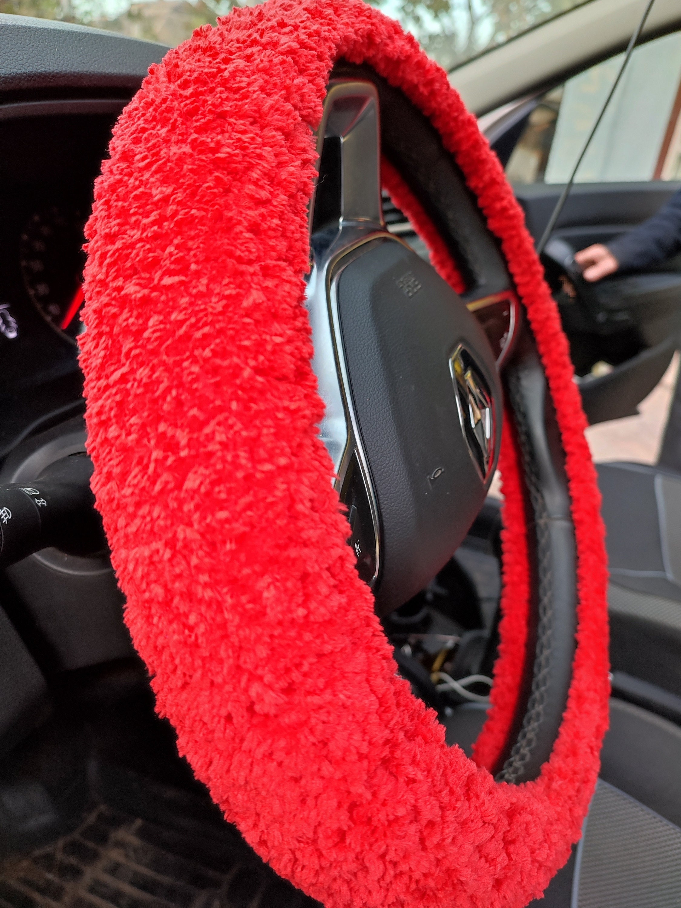 Car Accessory for Women Fuzzy Steering Wheel Cover Heating Etsy
