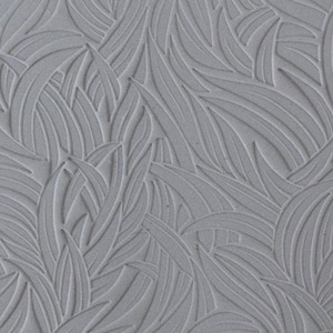 May include: A grey textured silicone mould with a repeating pattern of curved lines resembling leaves or feathers.