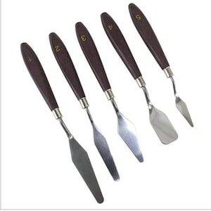 Stainless Steel Palette Scrapers - Set of 5