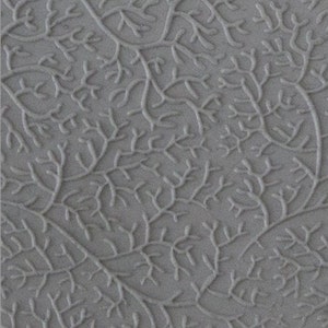 May include: A close-up of a gray surface with a raised, branching pattern. The design resembles a network of interconnected twigs or veins, creating a textured, organic appearance. The color is a muted, neutral gray.