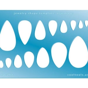 Jewelry Shape Template - Teardrops| Translucent Stencil