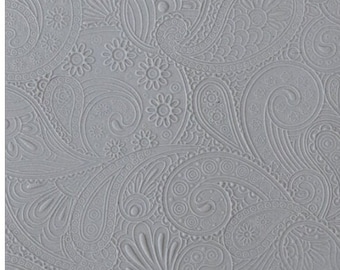 Mega Texture Tile - Waves of Paisley Embossed