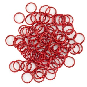 Colored Open Jump Rings - Red