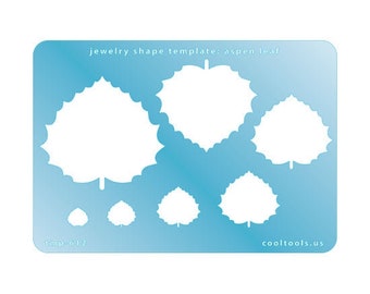 Jewelry Shape Template - Aspen Leaf