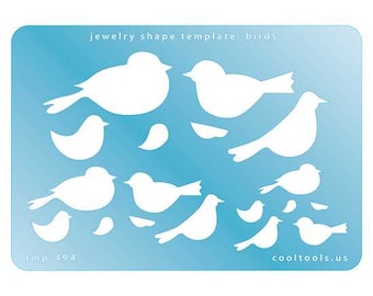 Jewelry Shape Template - Birds