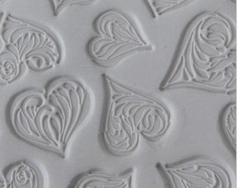 Texture Tile for Clay, Pottery, Soap - Heartbreaker