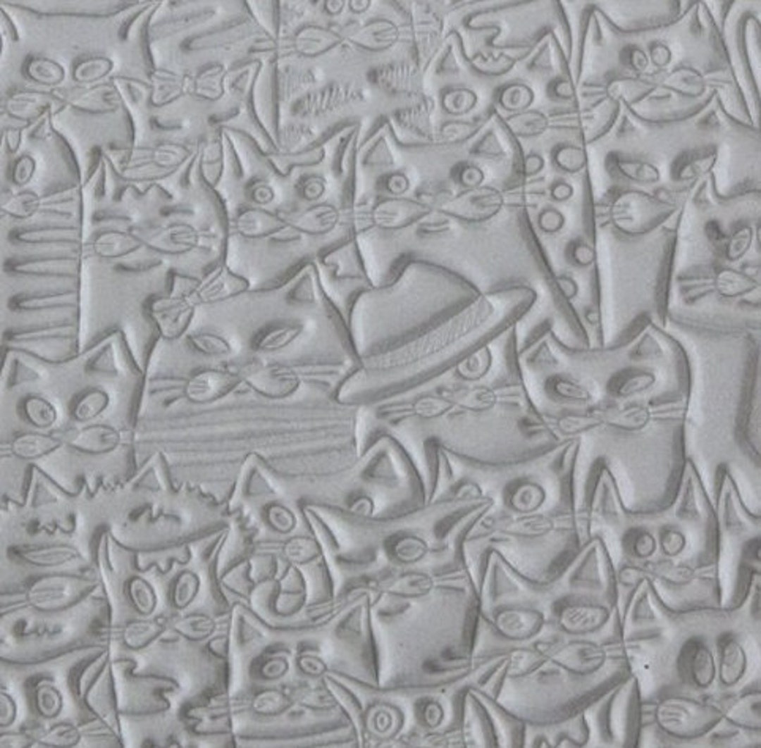 Long Mega Texture Tile -feline Friends - Etsy