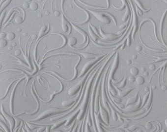Mega Texture Tile - Hibiscus Embossed