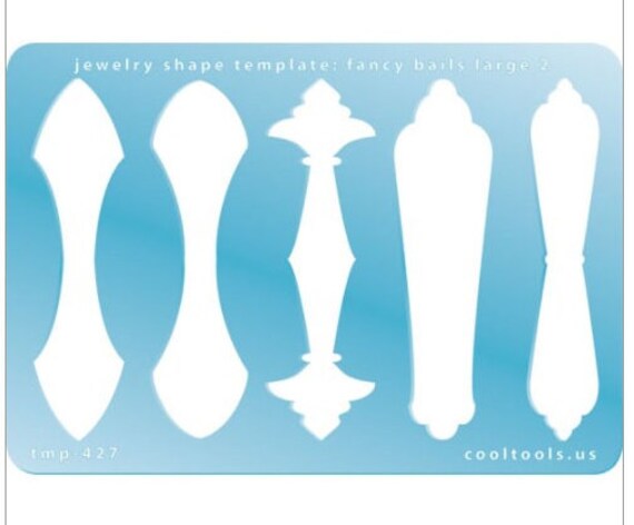 Jewelry Shape Template fancy Bails Large 2 Translucent - Etsy