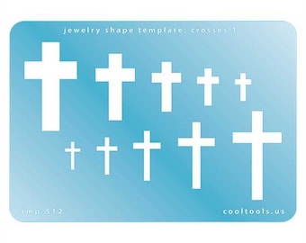 Jewelry Shape Template - Crosses 1