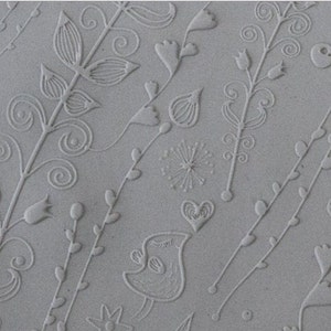 Texture Tile for Clay Texture - Spring Love Fineline