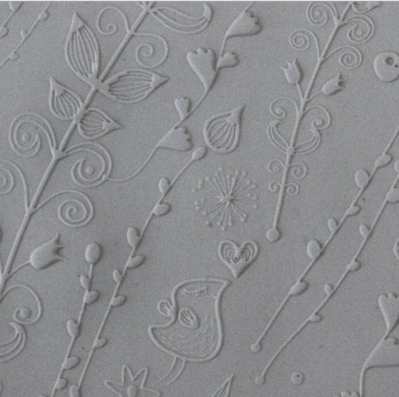 Texture Tile for Clay Texture Spring Love Fineline | Etsy