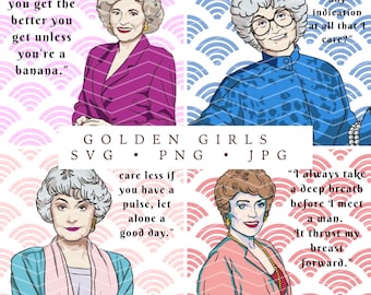 GOUDEN MEISJES: digitale download png-svg-jpg-bestanden