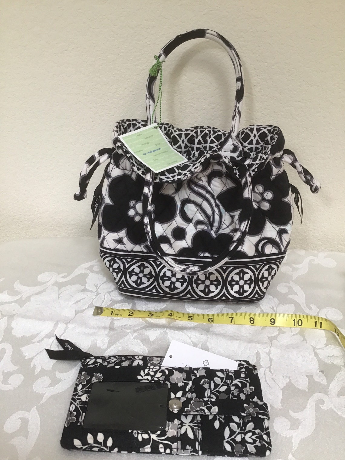 NEW Vera Bradley Handbag Black & White Floral With NEW Etsy UK