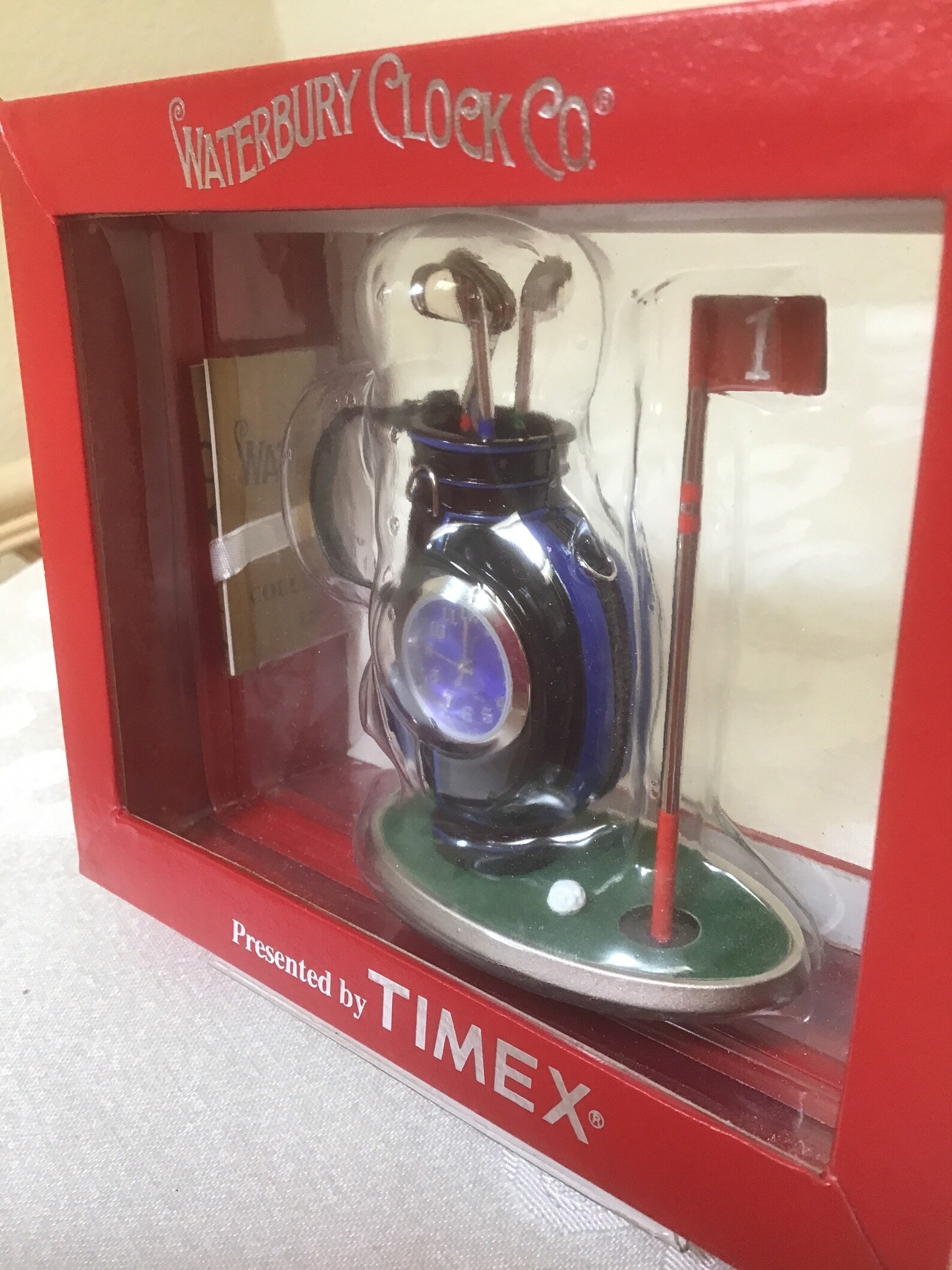 NEW GolfThemed Desk Clock Waterbury Clock Company Japan Etsy