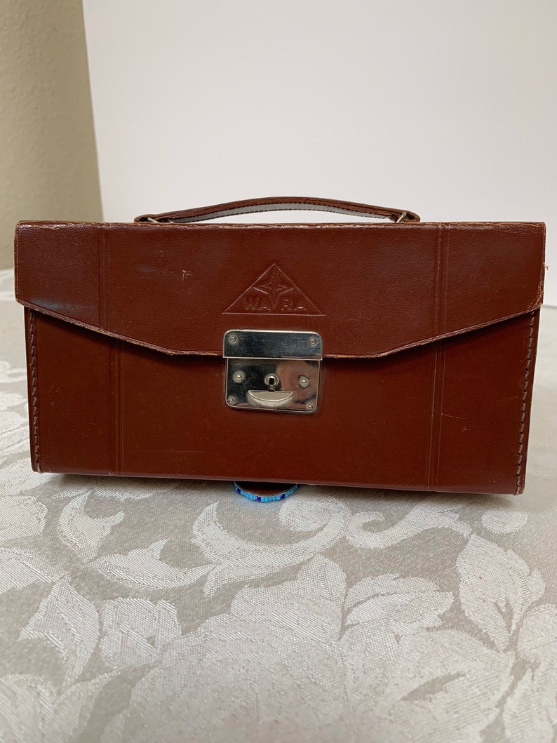 leather train case travel