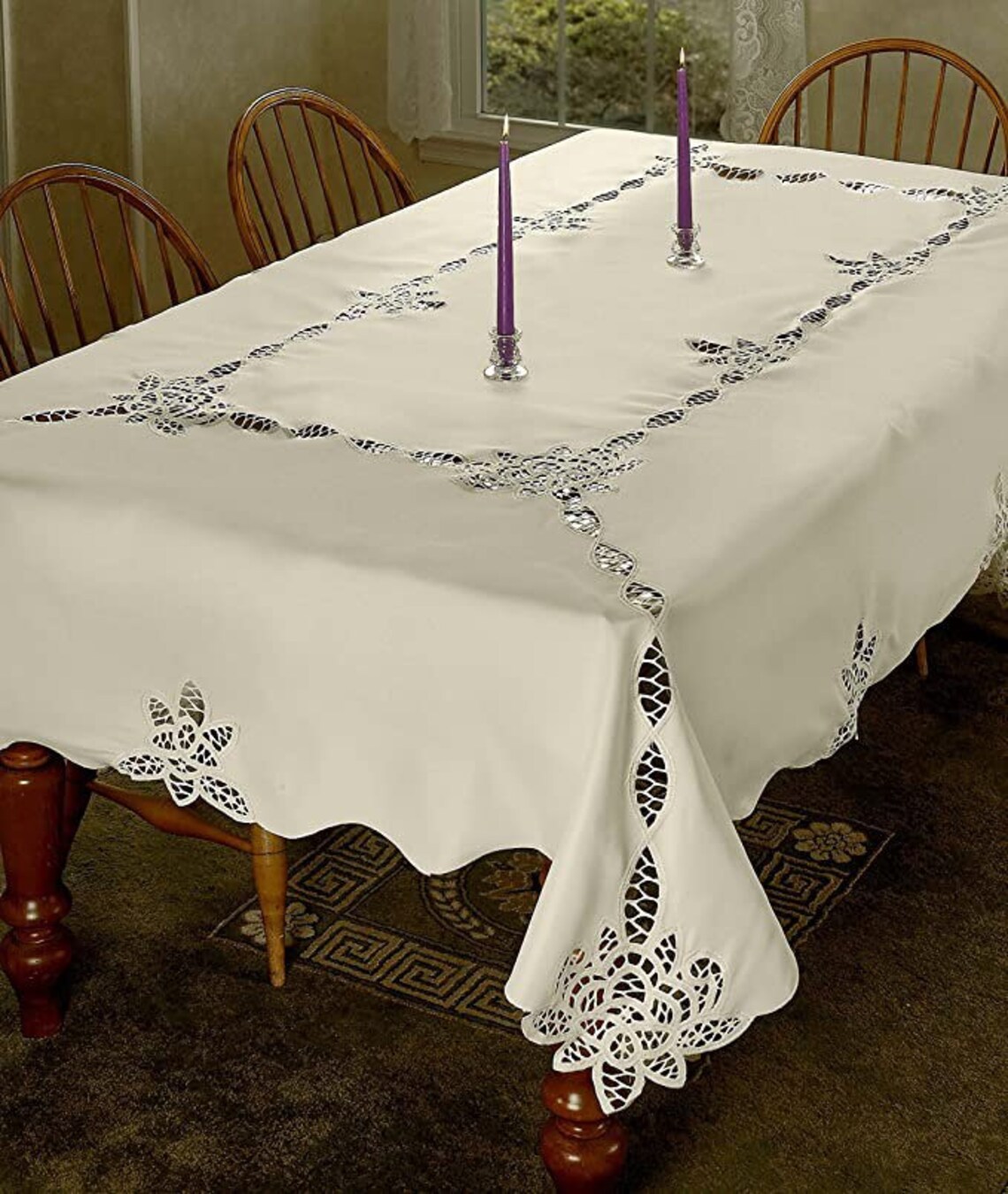 New in Package Battenburg Lace Tablecloth 66 X 104 Set 12 Etsy
