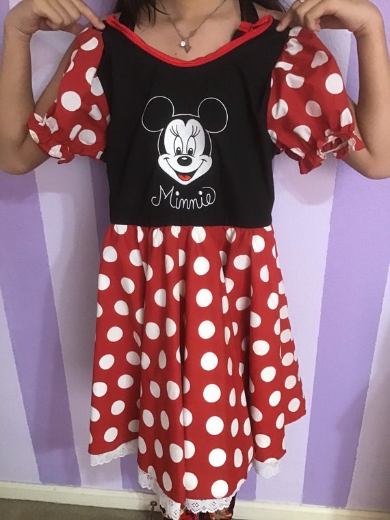 Authentic Disney Park Minnie Mouse Dress Sequined-