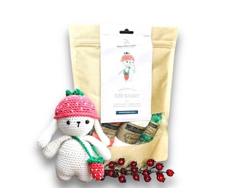 Rabbit Crochet Kit - DIY Crochet Kit - Animal Crochet Kit - Rabbit DIY Kit - Gift for Crocheter - DIY Needlework - HardiCraft Ilse Rabbit