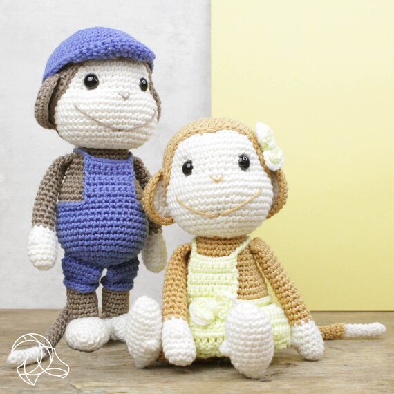 Monkey Crochet Kit Amigurumi Animal Crochet Kit Monkey Gift DIY