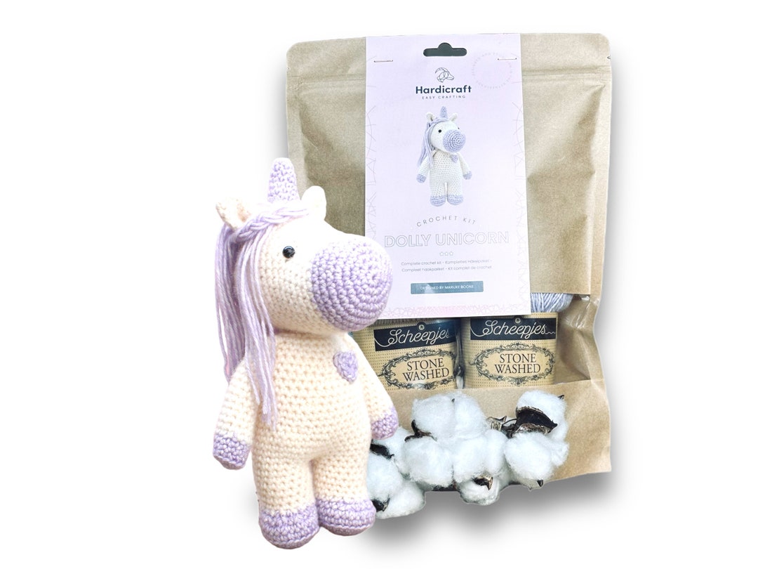 Unicorn Crochet Kit Crochet Unicorn Kit Amigurumi Kit Baby Shower