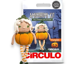 Pumpkin Amigurumi Crochet Kit: DIY Halloween Decoration