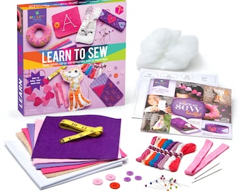 First Sewing Kit - Kids DIY Sewing Project - Learn to Sew Kit - Beginner Sewing Kit - DIY Craft for Child - Childs Sewing Craft Kit