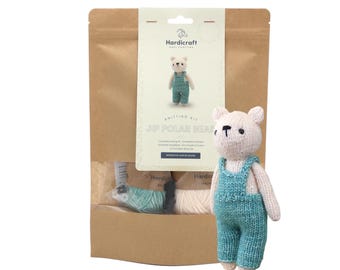 Jip Polar Bear Amigurumi Knitting Kit: Beginner-Friendly DIY Craft