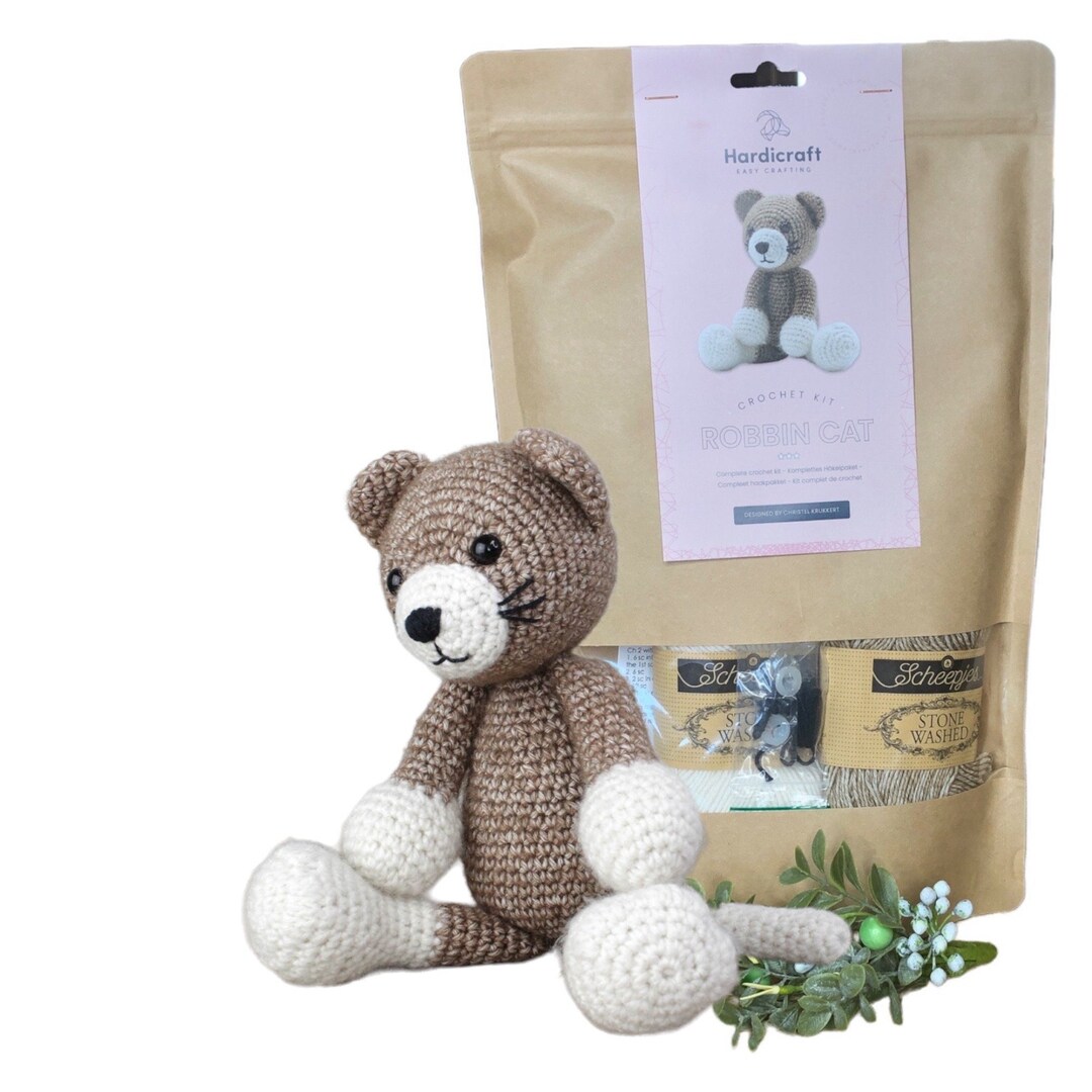 Cat Crochet Kit - Amigurumi Crochet Project - Kitty Crochet Kit - Gift ...