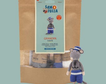 DIY Crochet Mouse Kits – Organic Cotton Amigurumi, Hardicraft Sam & Julia