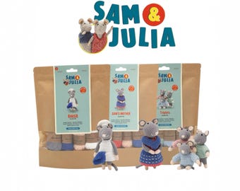 DIY Crochet Mouse Kit – Organic Cotton Amigurumi, Hardicraft Sam & Julia