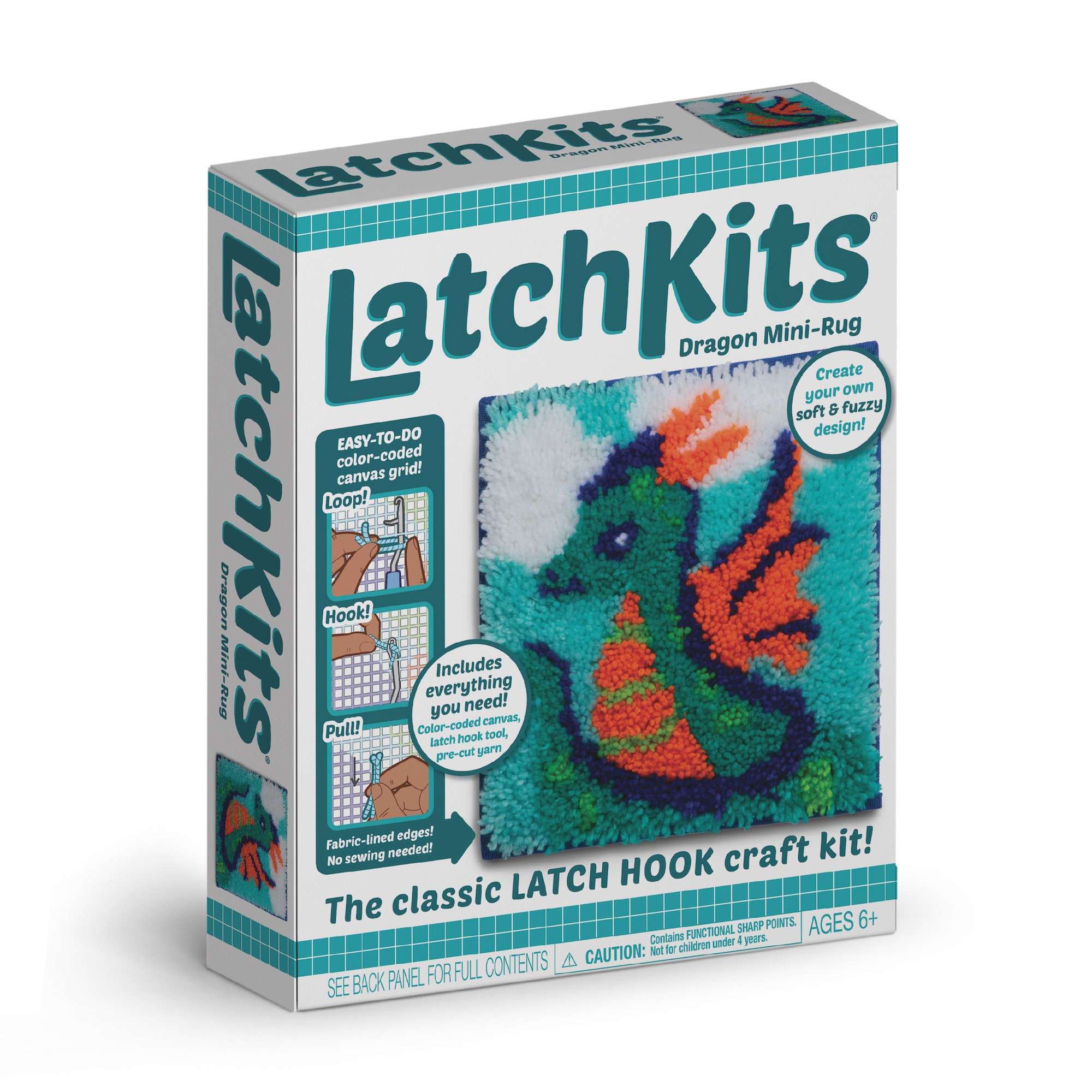 Dinosaur Latch Hook Rug Kits Embroidery Decoration Crochet Yarn for Craft