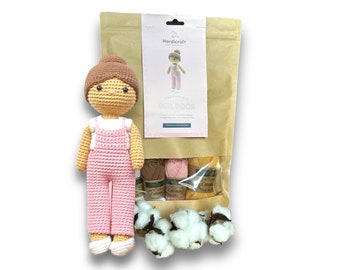 Amigurumi Doll Crochet Kit: Roos Girl Doll DIY Craft