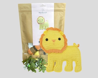 Luca Lion Crochet Kit – Flat Stuffy Baby Toy DIY Gift