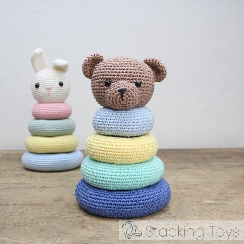 Crochet Project Kit - Amigurumi Stacking Ring Bunny Toy - Crochet Soft ...