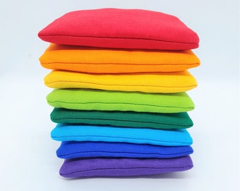 Stackies earth-friendly Rainbow Sand Bags - Set of 8 with carry bag