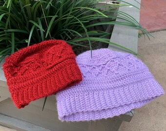 Slightly Slouchy Diamond Beanie