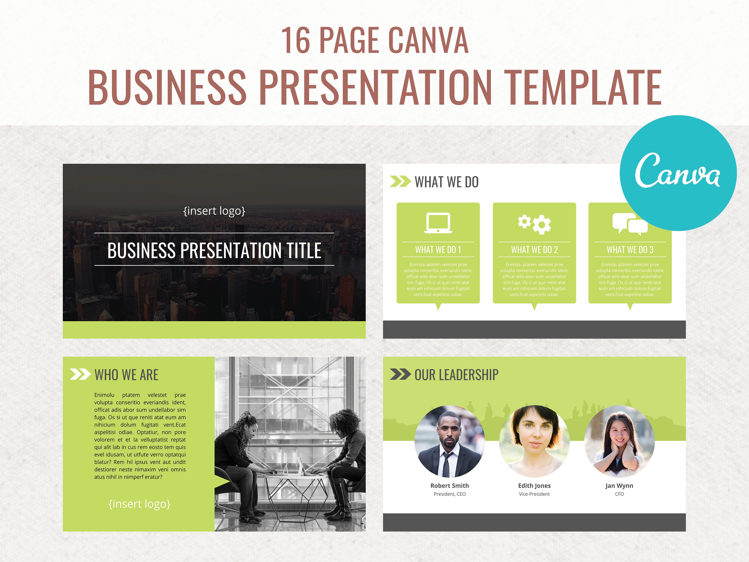 business plan presentation canva