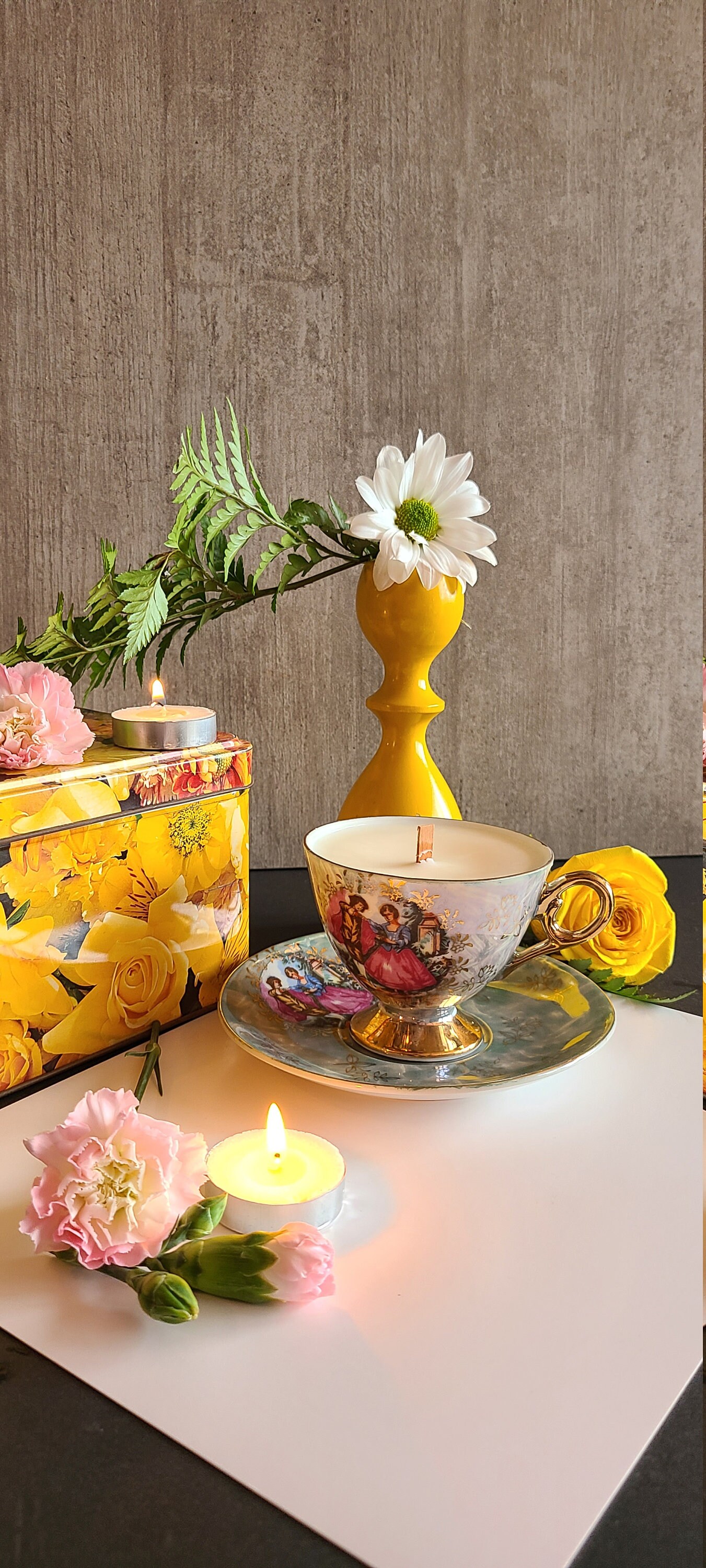 Scented candle with jewels inside Bridgerton style earrings Etsy