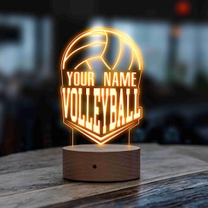 Volleyball Night Light, Custom Name Night Light, Gift For Volleyball Player, Children&#39;s Lights, Christmas Gift For Kids, Birthday Gifts