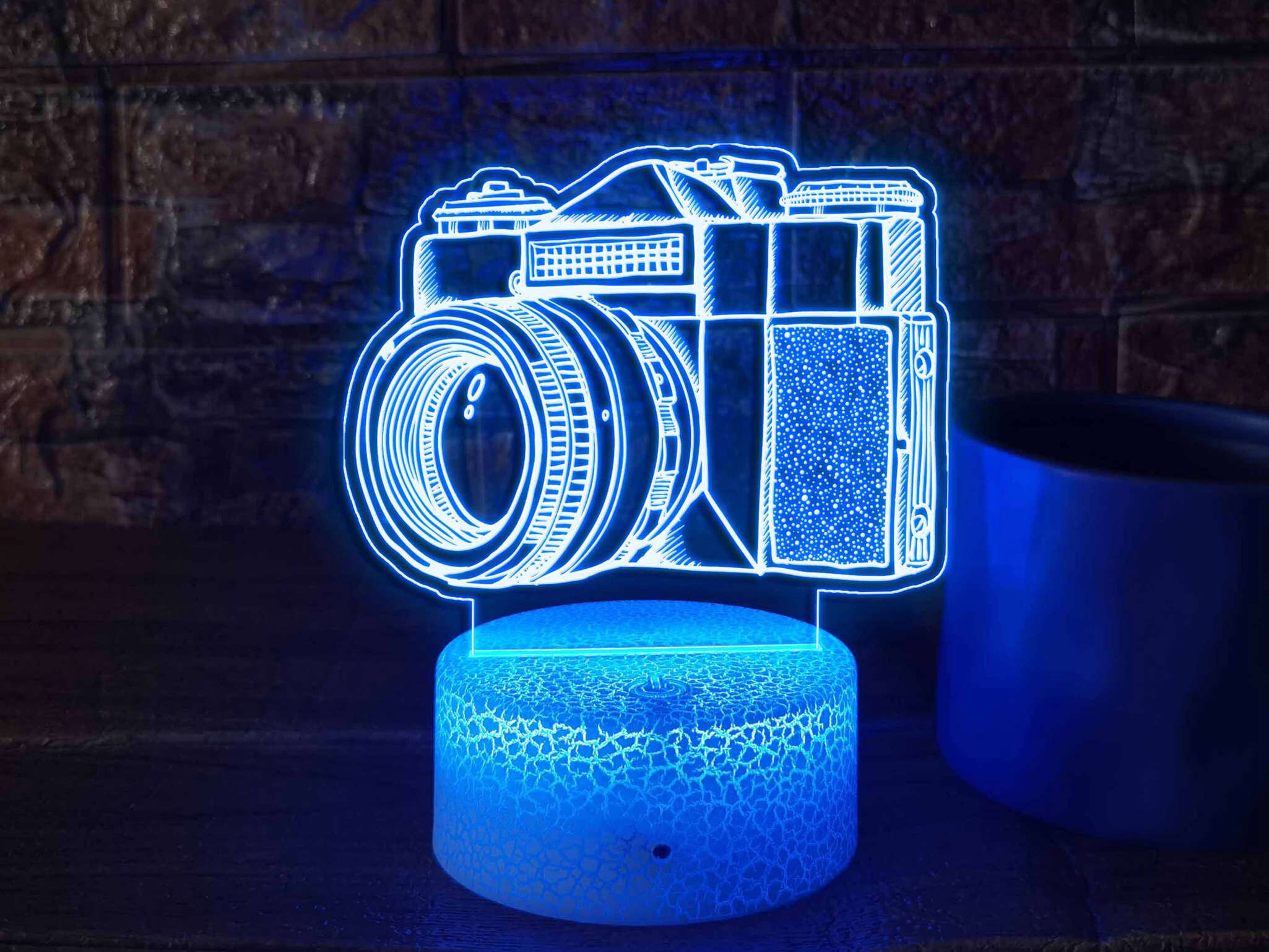 SLR Camera Night Lamp, Photographers Gift, Photography Lovers Gift, Birthday Gifts for Him, Anniversary Gift, Desk Decor, Gifts for Husband