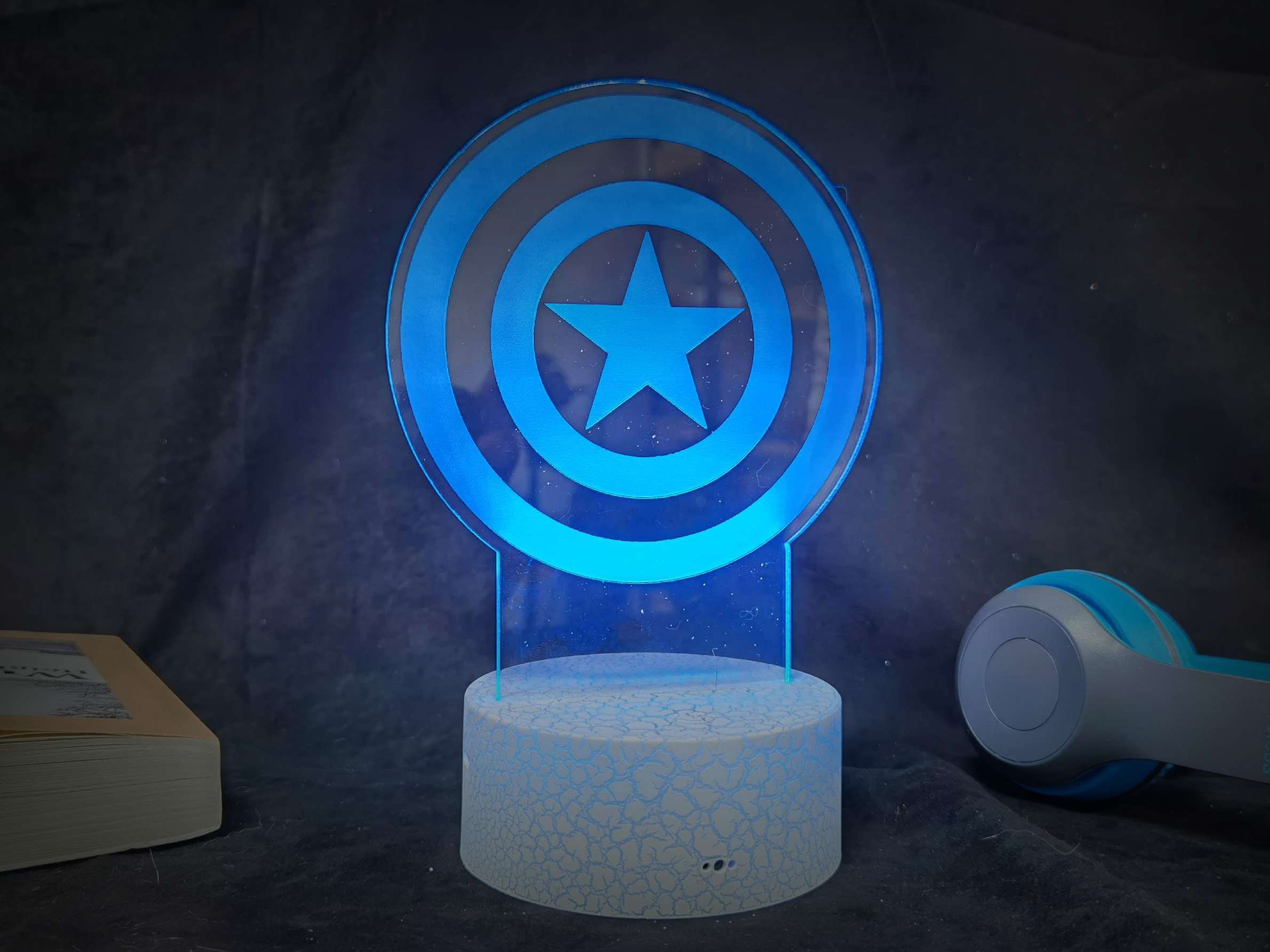 Captain America Night Lights Super Hero Night Lights Etsy
