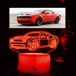 Racing Car 3D LED Illusion Lamp Night Light 7 Colors Dimmable USB Powered  Touch Control for Kids Creative Car Gifts for Boys 2024 - $21.99
